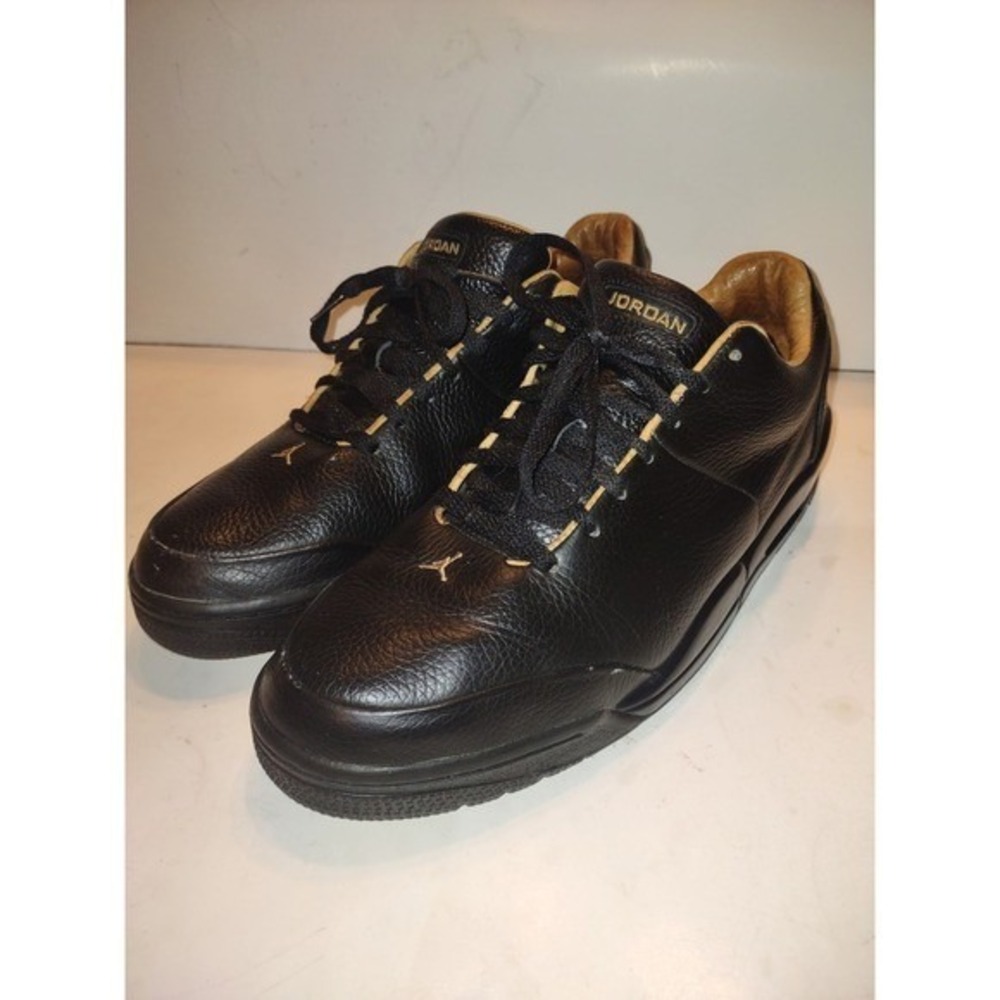 Nike Air Jordan Jumpman Classic 23 Black Leather Low Top Sneakers Shoes Mens 13